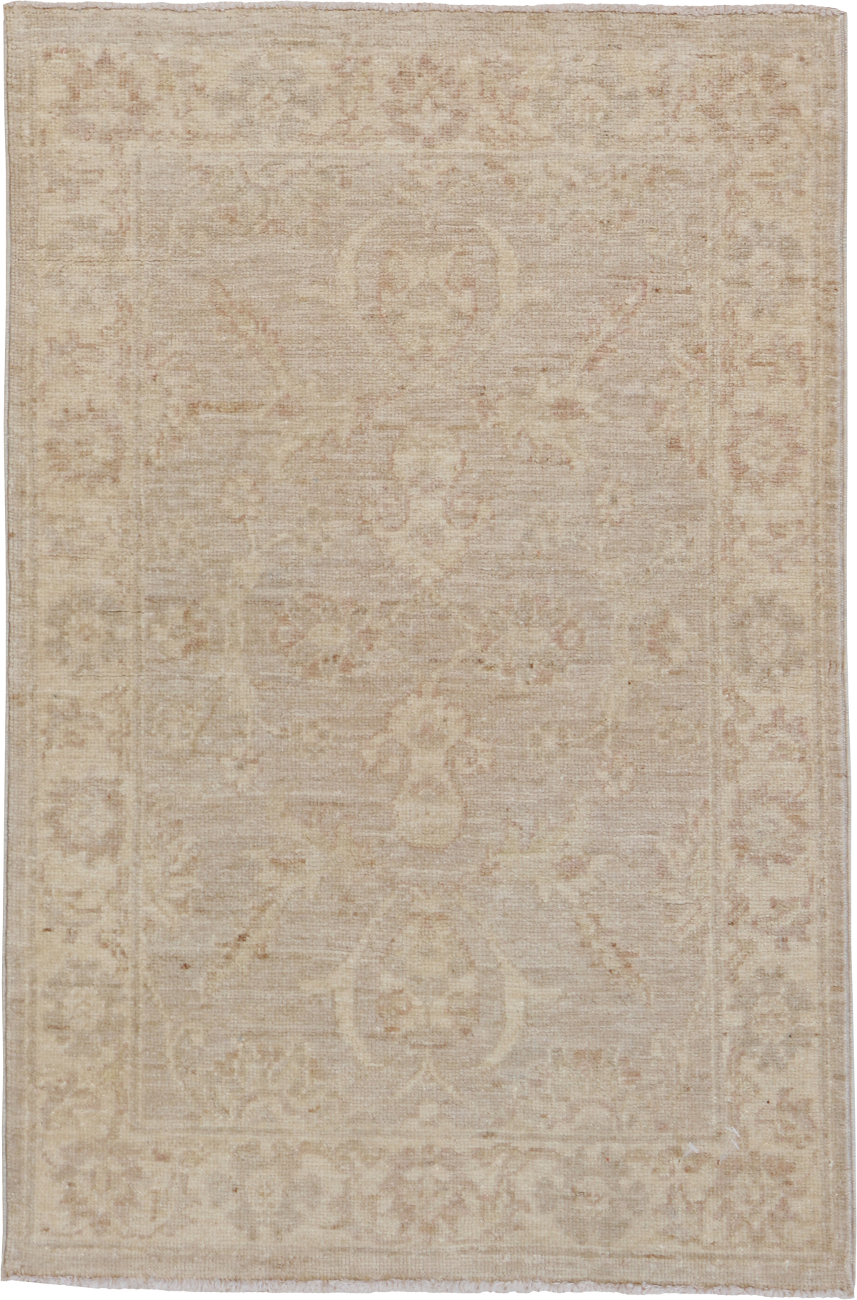 W 2.1 L 3.1 Oushak 100% Wool Hand-Woven All-Over Design - 65267