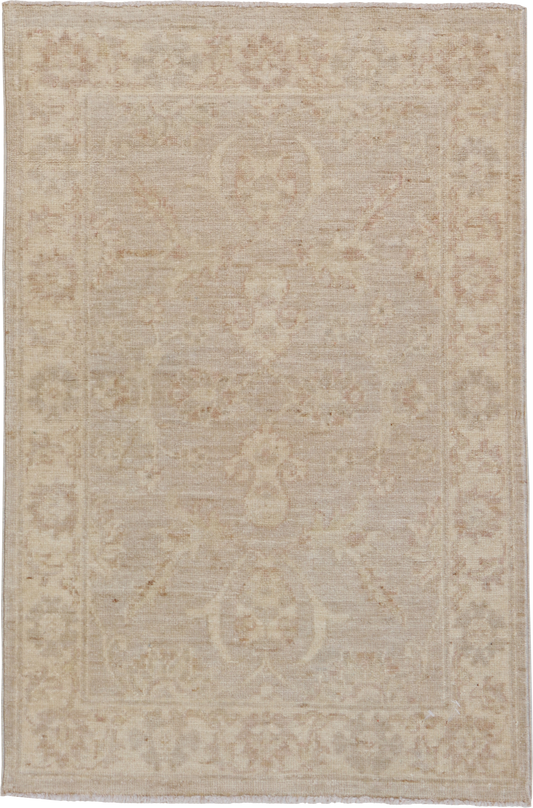 W 2.1 L 3.1 Oushak 100% Wool Hand-Woven All-Over Design - 65267