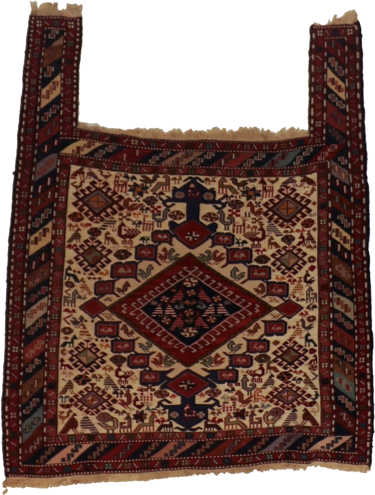 W 3.5 L 3.1 Sumak Wool And Silk Blend Hand-Woven All-Over Design - 65271