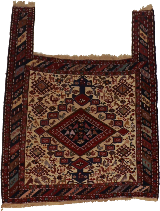 W 3.5 L 3.1 Sumak Wool And Silk Blend Hand-Woven All-Over Design - 65271
