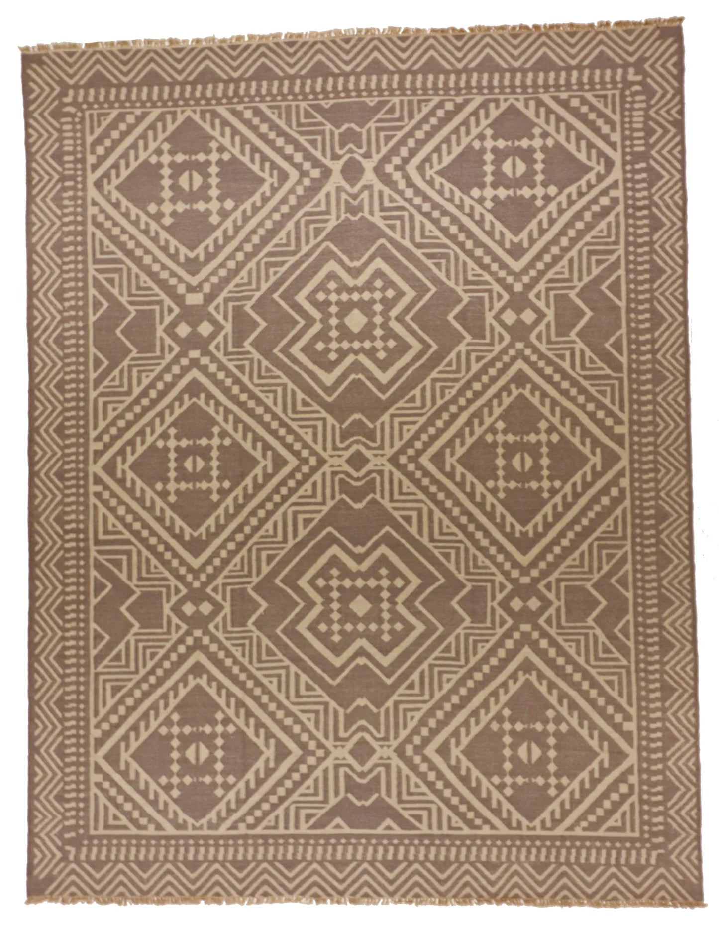 9 x 12 - Kilim Fine/Wool All Over Rectangle - Finest Hand-Knotted Quality Wool — 65274