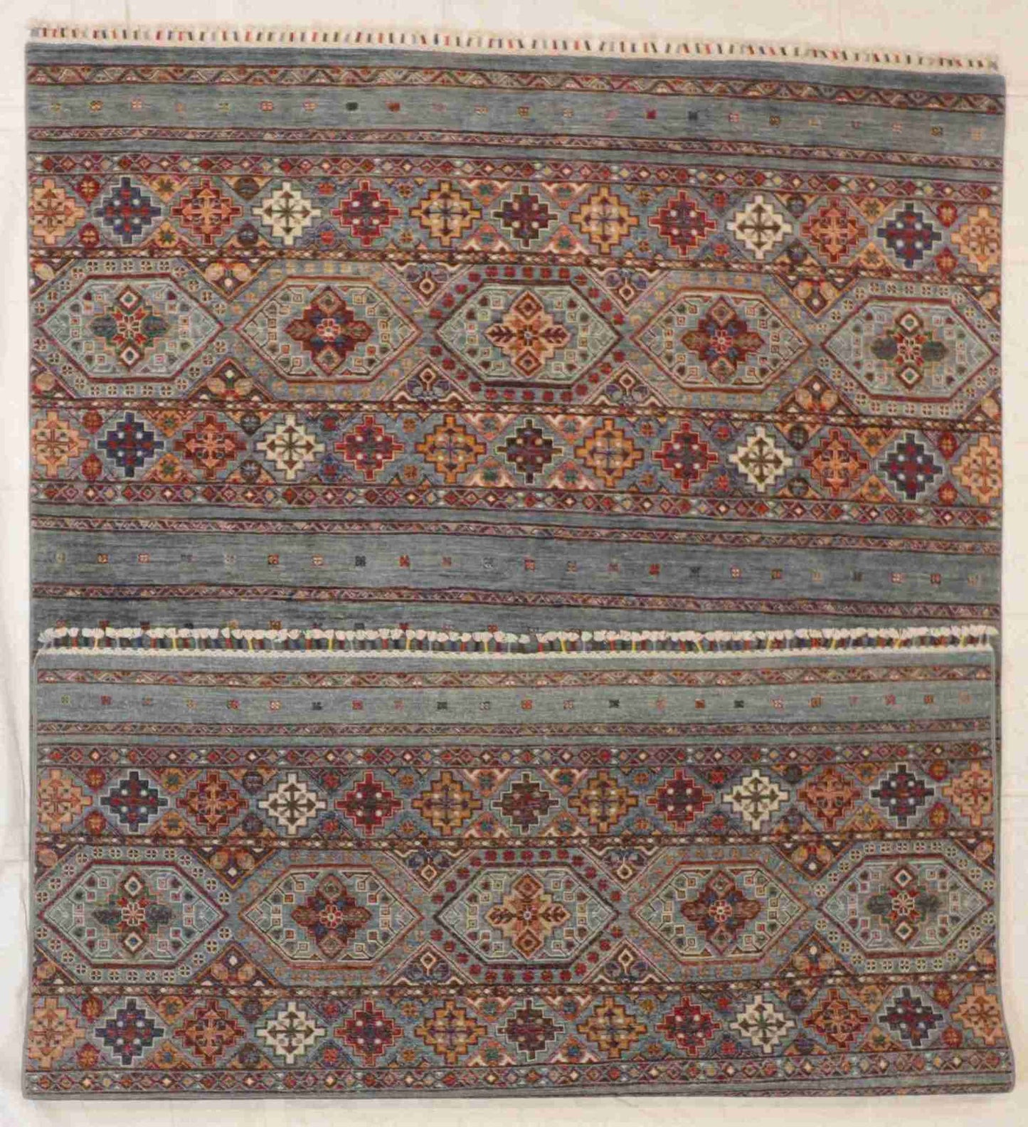 6.8 x 10.5 - Khotan Wool Transitional Rectangle - Finest Hand-Knotted Quality Wool — 65359