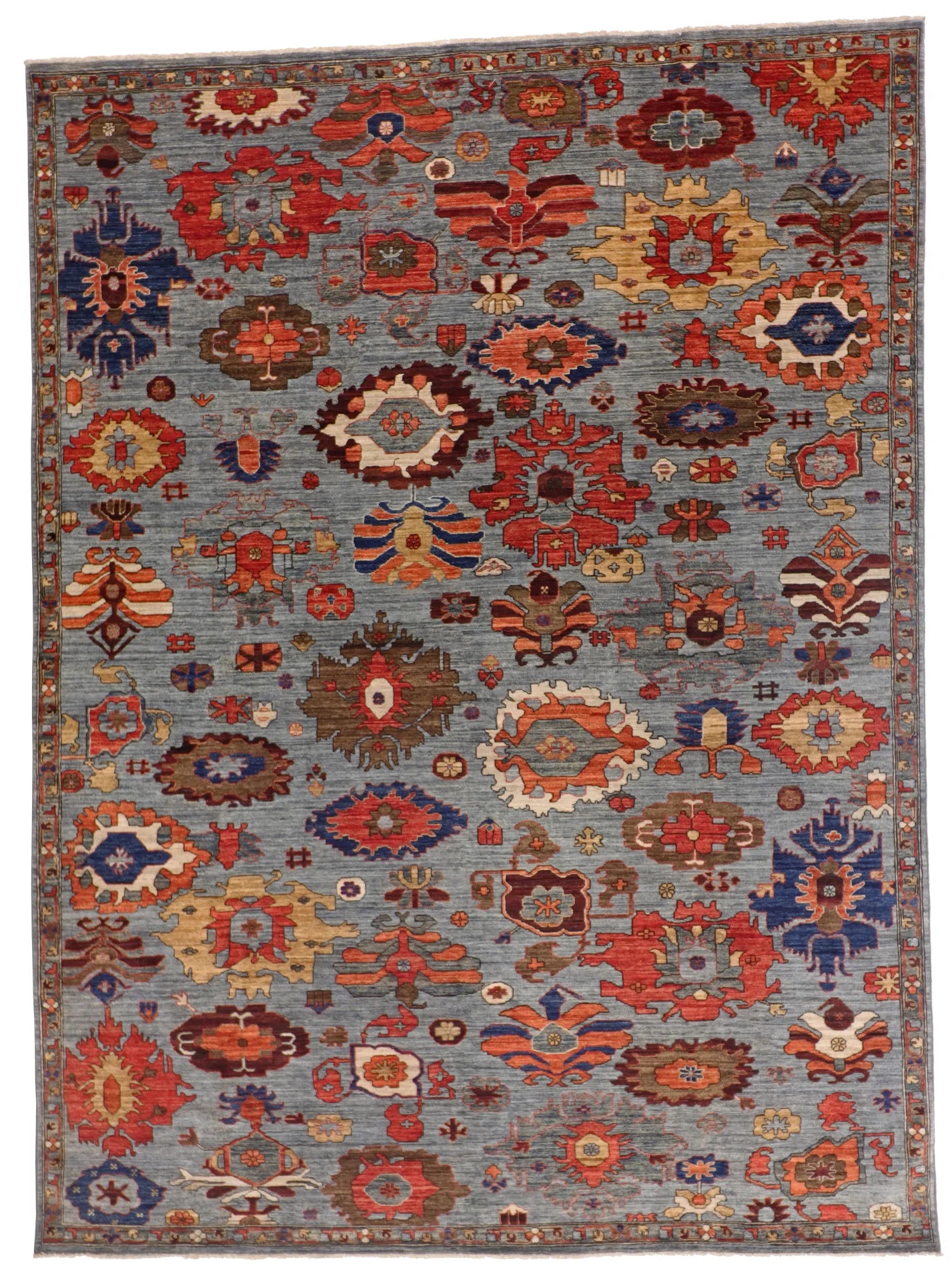 8.9 x 11.9 - Zeigler Wool Contemporary Rectangle - Hand Woven Rug — 65362