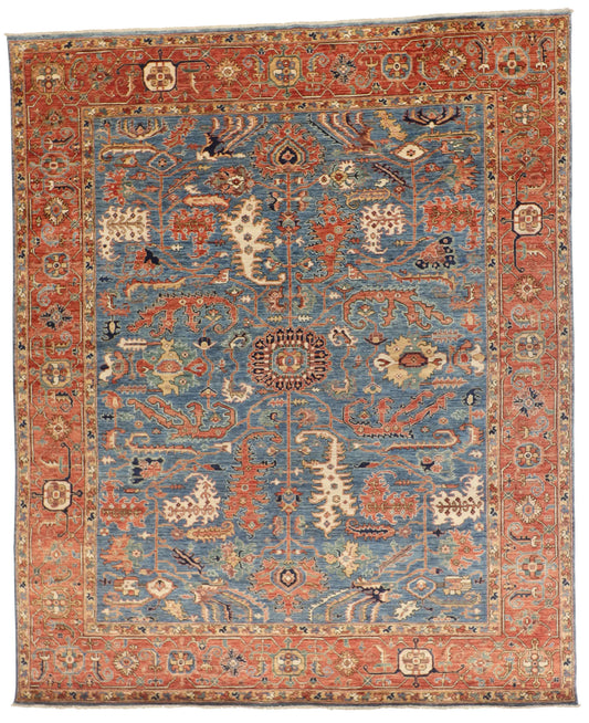W 8.2 L 9.11 Ziegler 100% Wool Hand-Woven All-Over Design - 65365