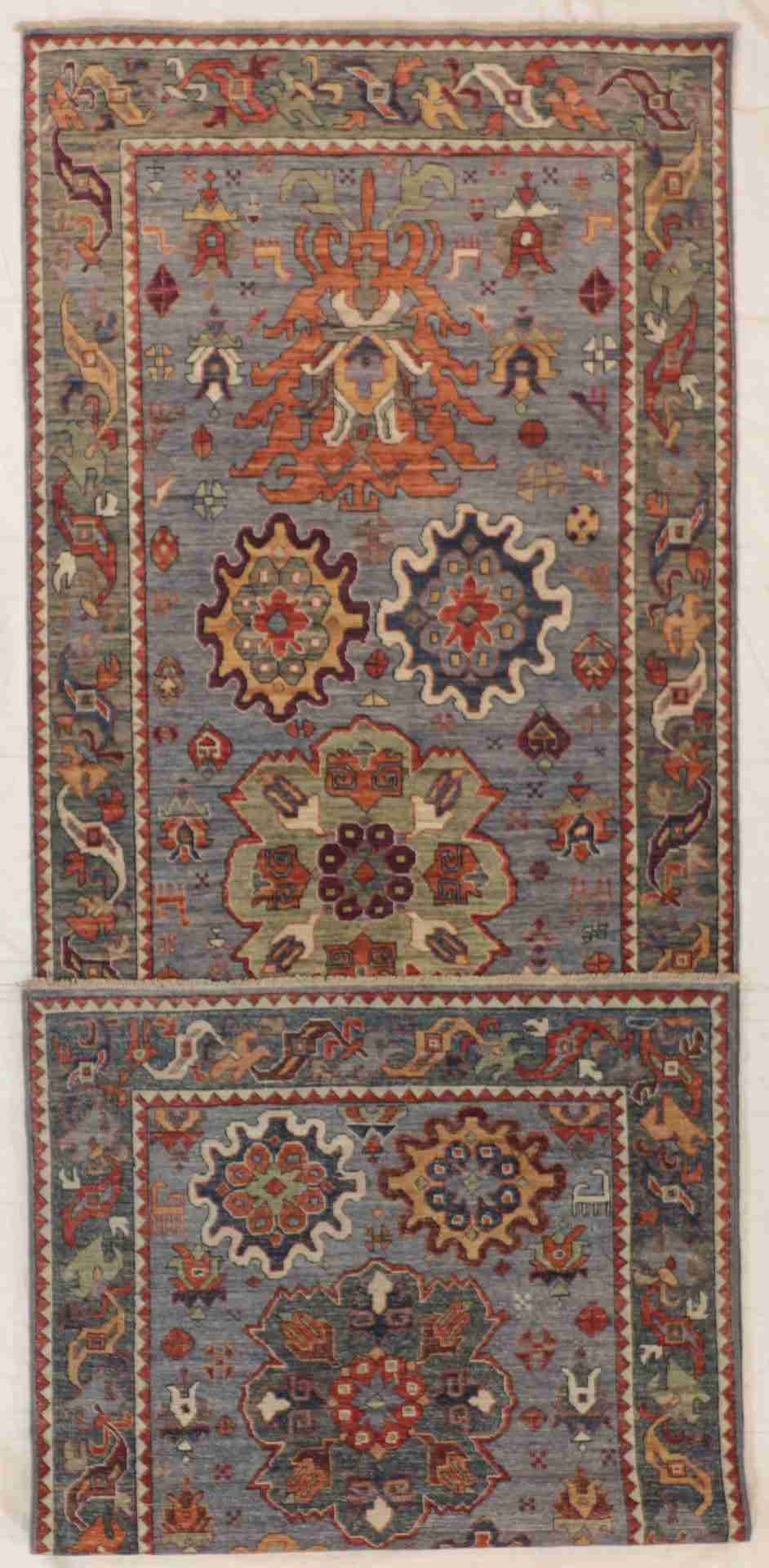 W 3.10 - L 11.6 - Mahal Fine/Wool All Over Rectangle - Finest Hand-Knotted Quality Wool - 65379