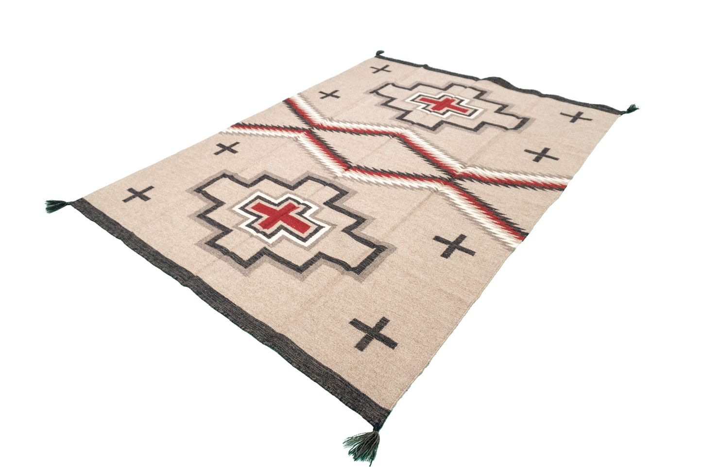 W 5 - L 6.8 - Kilim Fine/Wool All Over Rectangle - Finest Hand-Made Quality Wool - 63587