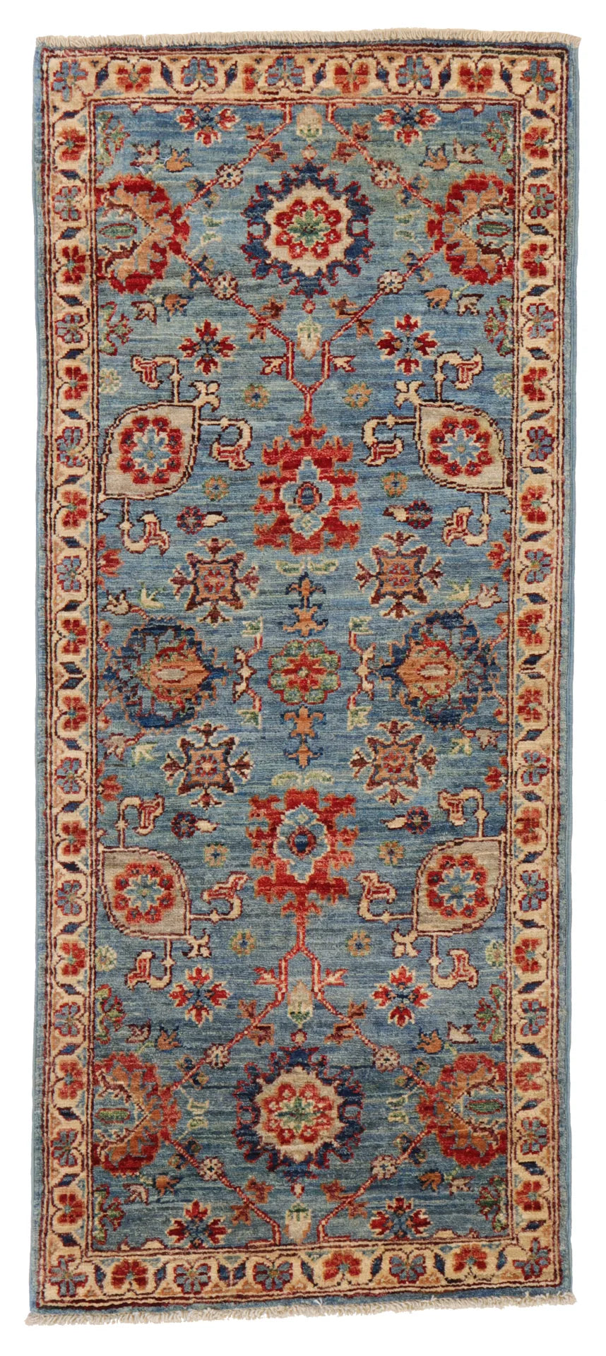 W 2.1 L 4.10 Tabriz Runner 100% Wool Hand-Woven All-Over Design - 65401