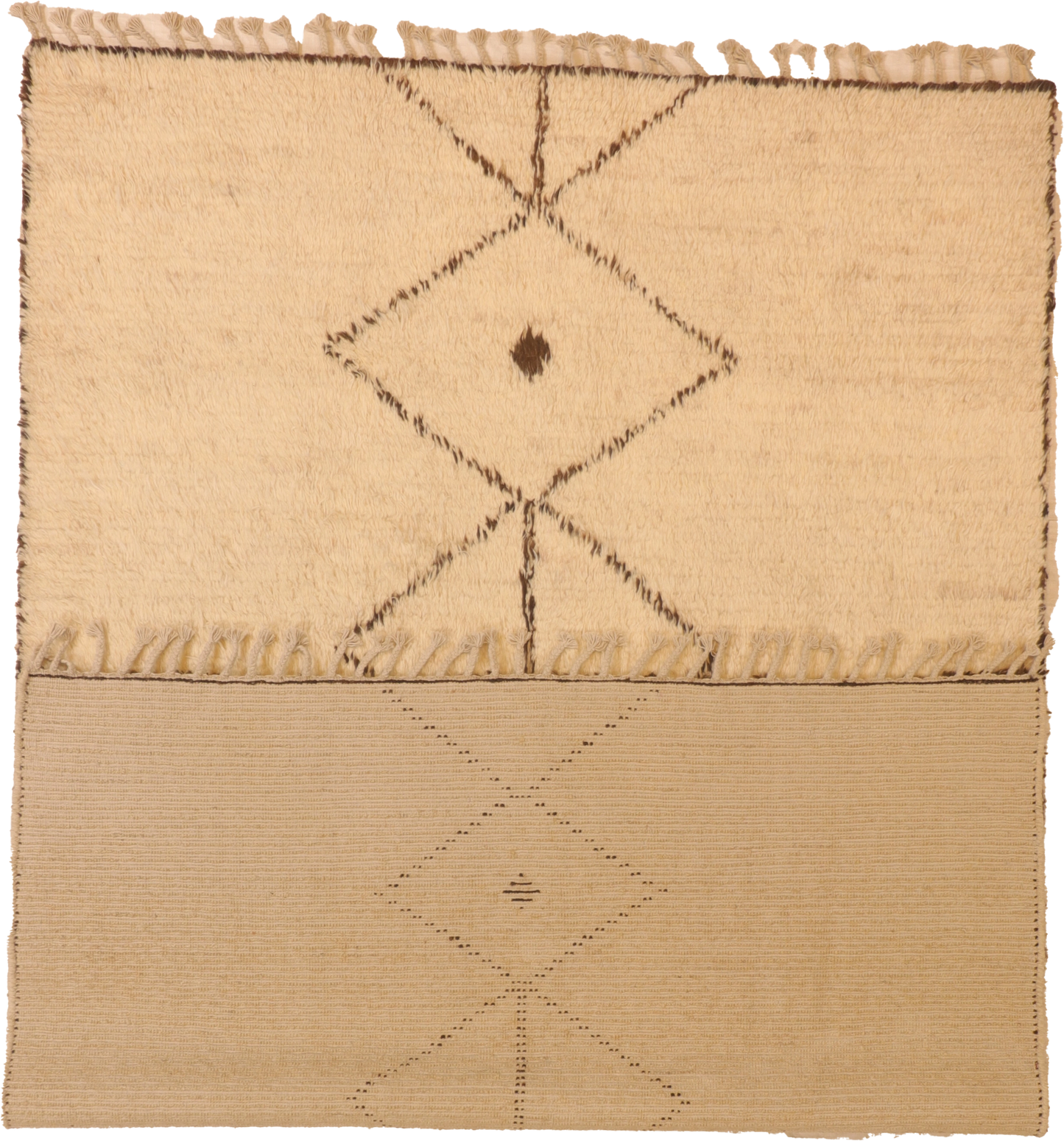 W 6 - L 8.10 - Moroccan Wool Contemporary Rectangle - Finest Hand-Knotted Quality Wool - 65404