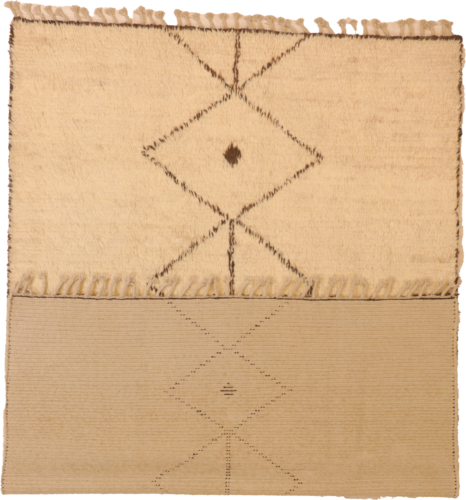 W 6 - L 8.10 - Moroccan Wool Contemporary Rectangle - Finest Hand-Knotted Quality Wool - 65404