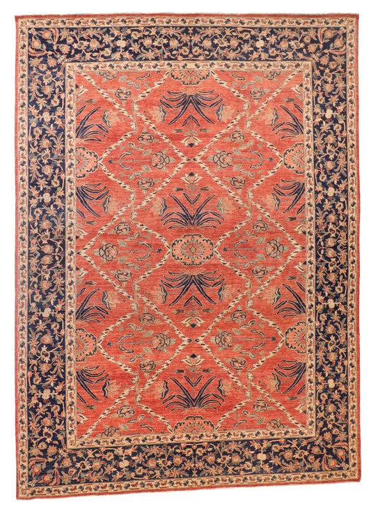 10 x 13.8 - Mahal Wool Traditional Rectangle - Finest Hand-Knotted Quality Wool — 65406