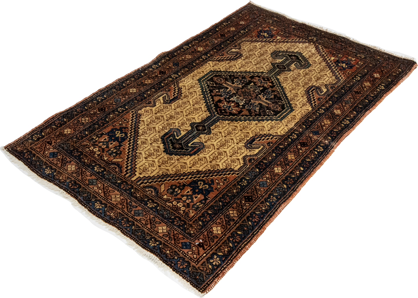 W 3 L 4.9 Lillian 100% Wool Hand-Woven Medallion Design - 6540