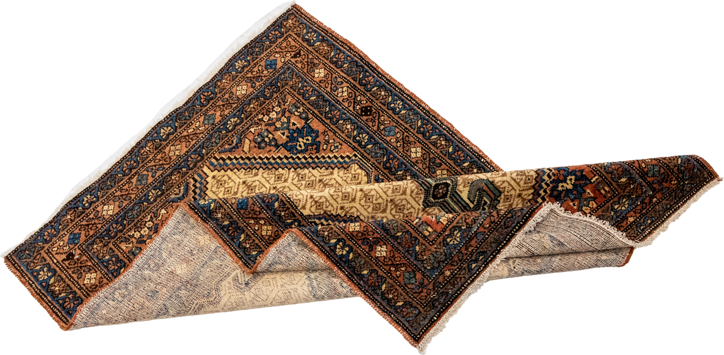 W 3 L 4.9 Lillian 100% Wool Hand-Woven Medallion Design - 6540