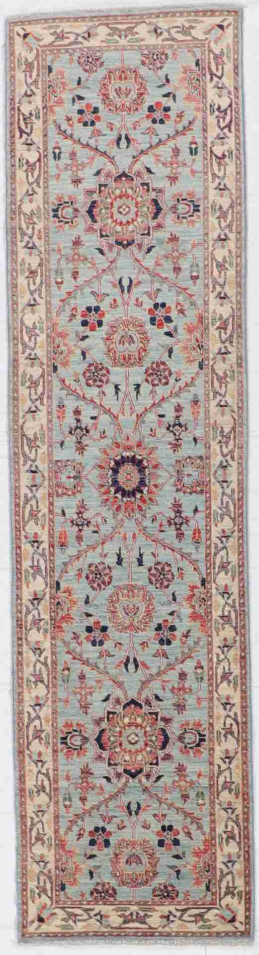 W 2.5 - L 9.4 - Mahal Fine/Wool All Over Rectangle - Finest Hand-Knotted Quality Wool - 65415