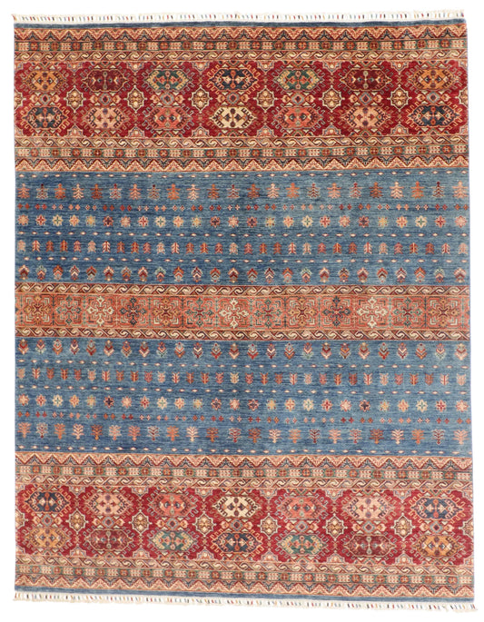 8 x 10.3 - Tree of Life Wool Transitional Rectangle - Finest Hand-Knotted Quality Wool — 65429