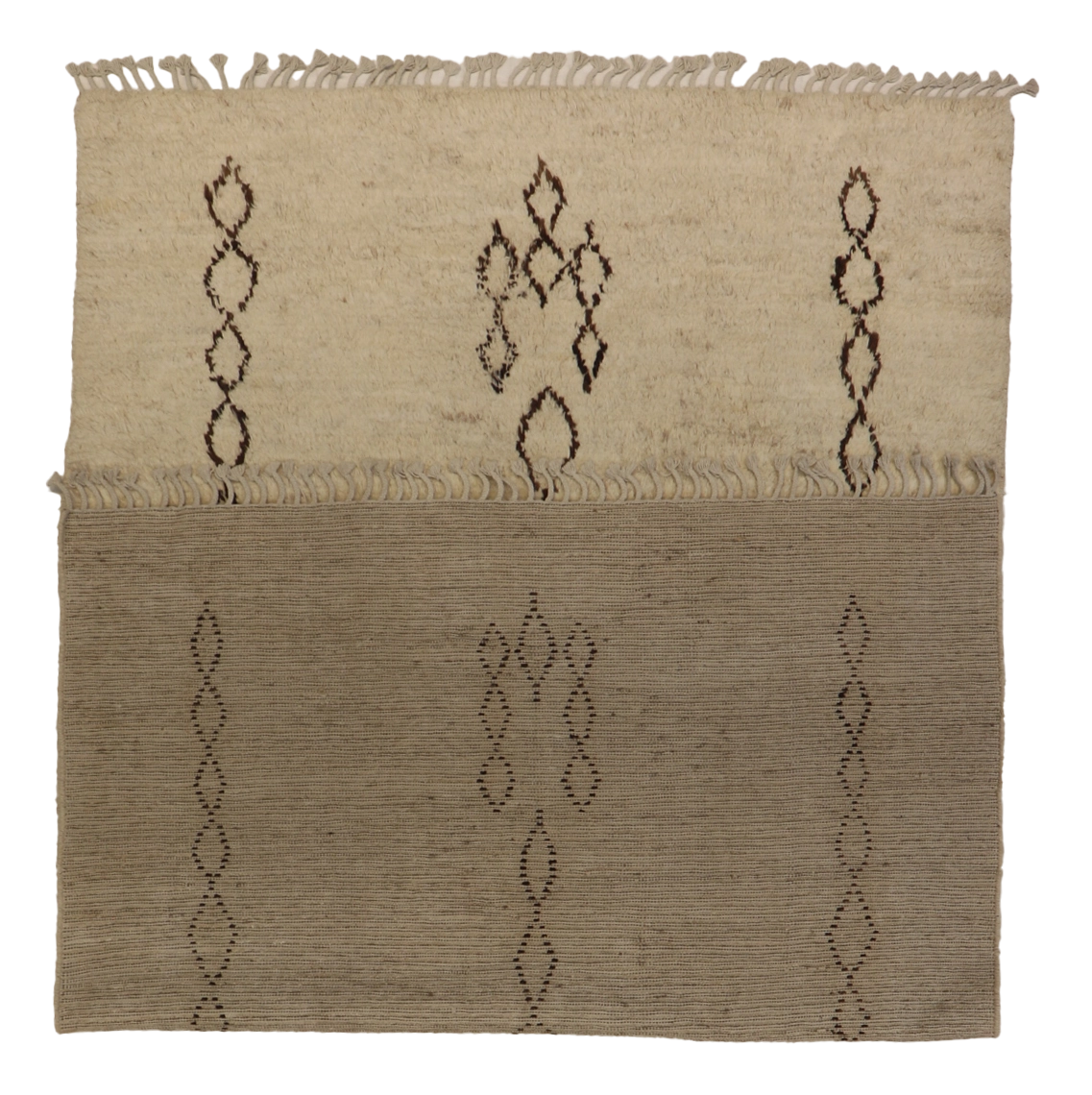 W 5.10 L 9.2 Moroccan 100% Wool Hand-Woven All-Over Design - 65435