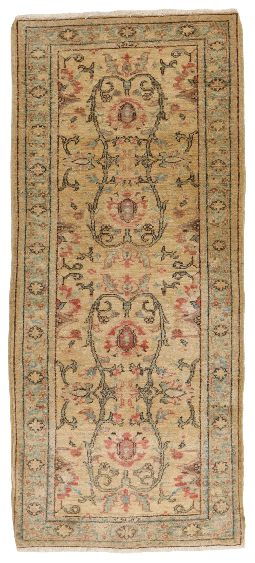 W 2.8 L 6 Kashan Runner 100% Wool Handmade All Over Design - 65447