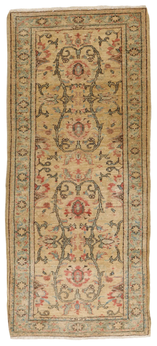 W 2.8 L 6 Kashan Runner 100% Wool Handmade All Over Design - 65447