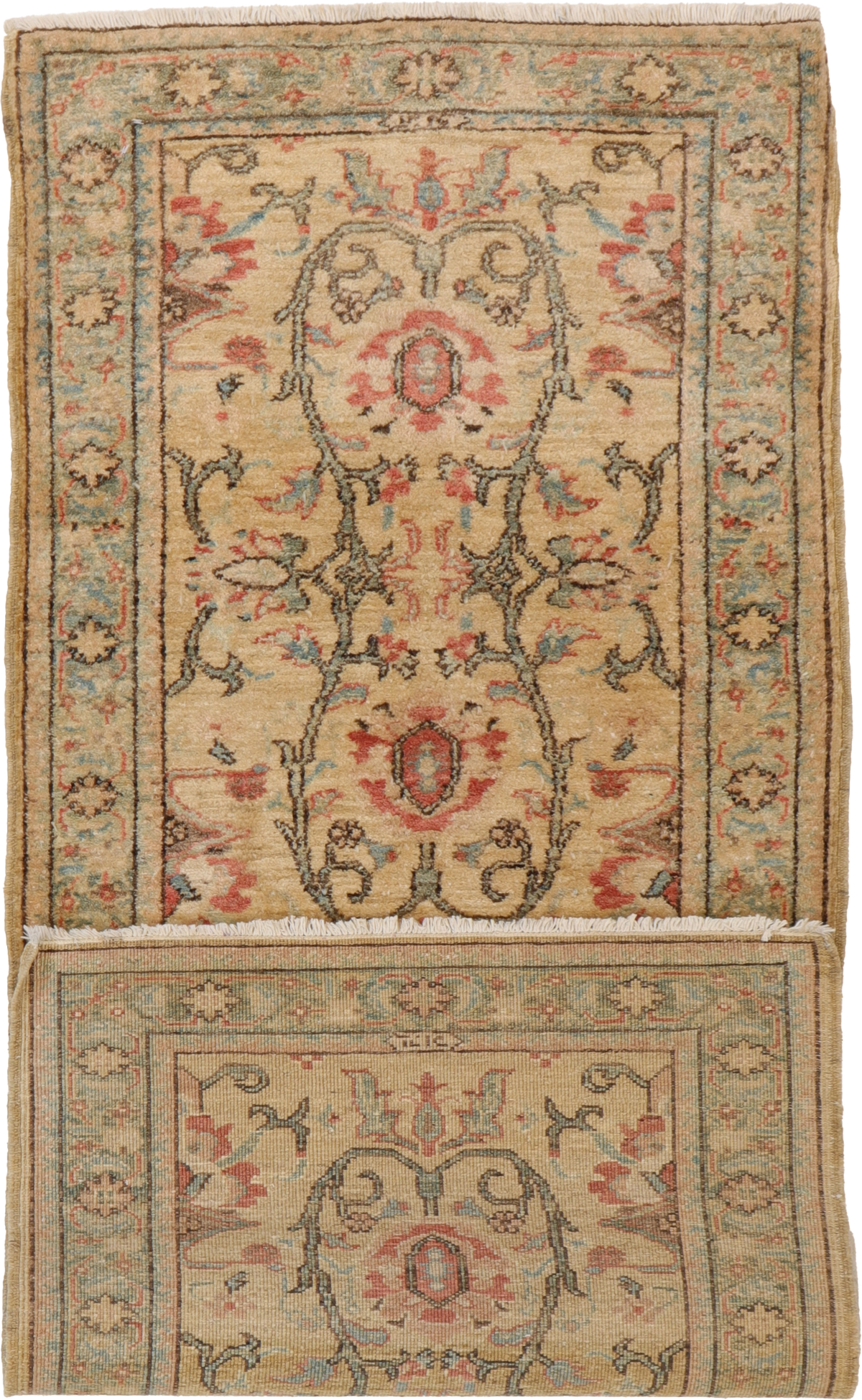 W 2.8 L 6 Kashan Runner 100% Wool Hand-Woven All-Over Design - 65447