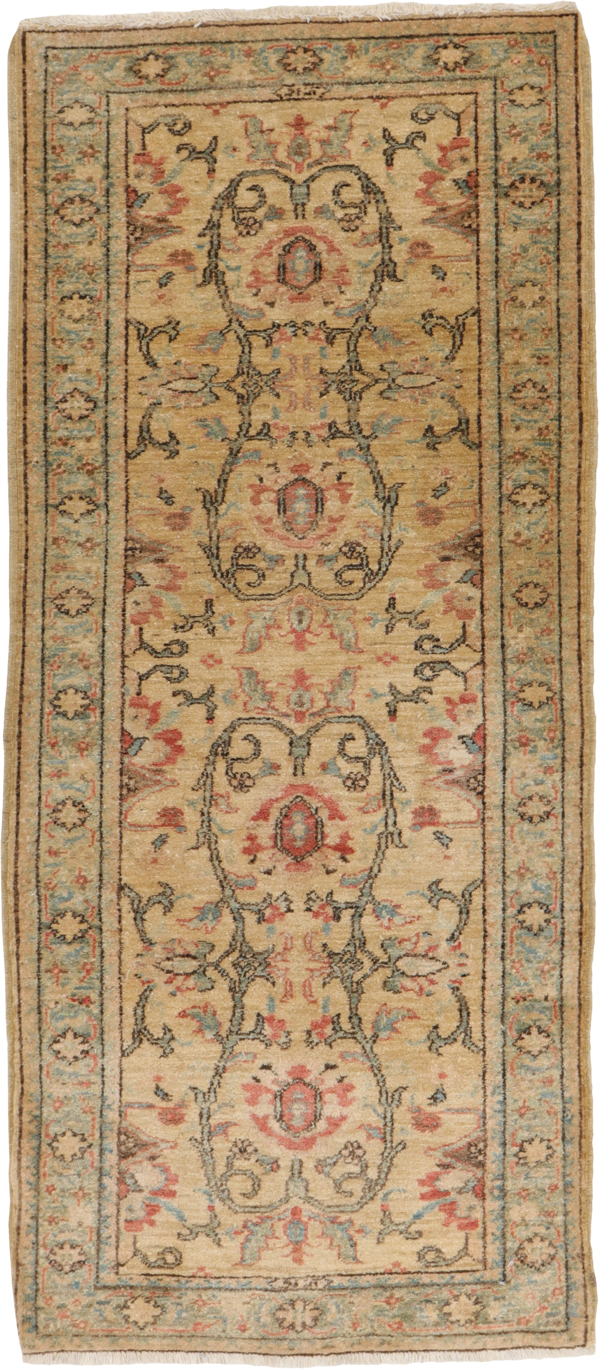 W 2.8 L 6 Kashan Runner 100% Wool Hand-Woven All-Over Design - 65447