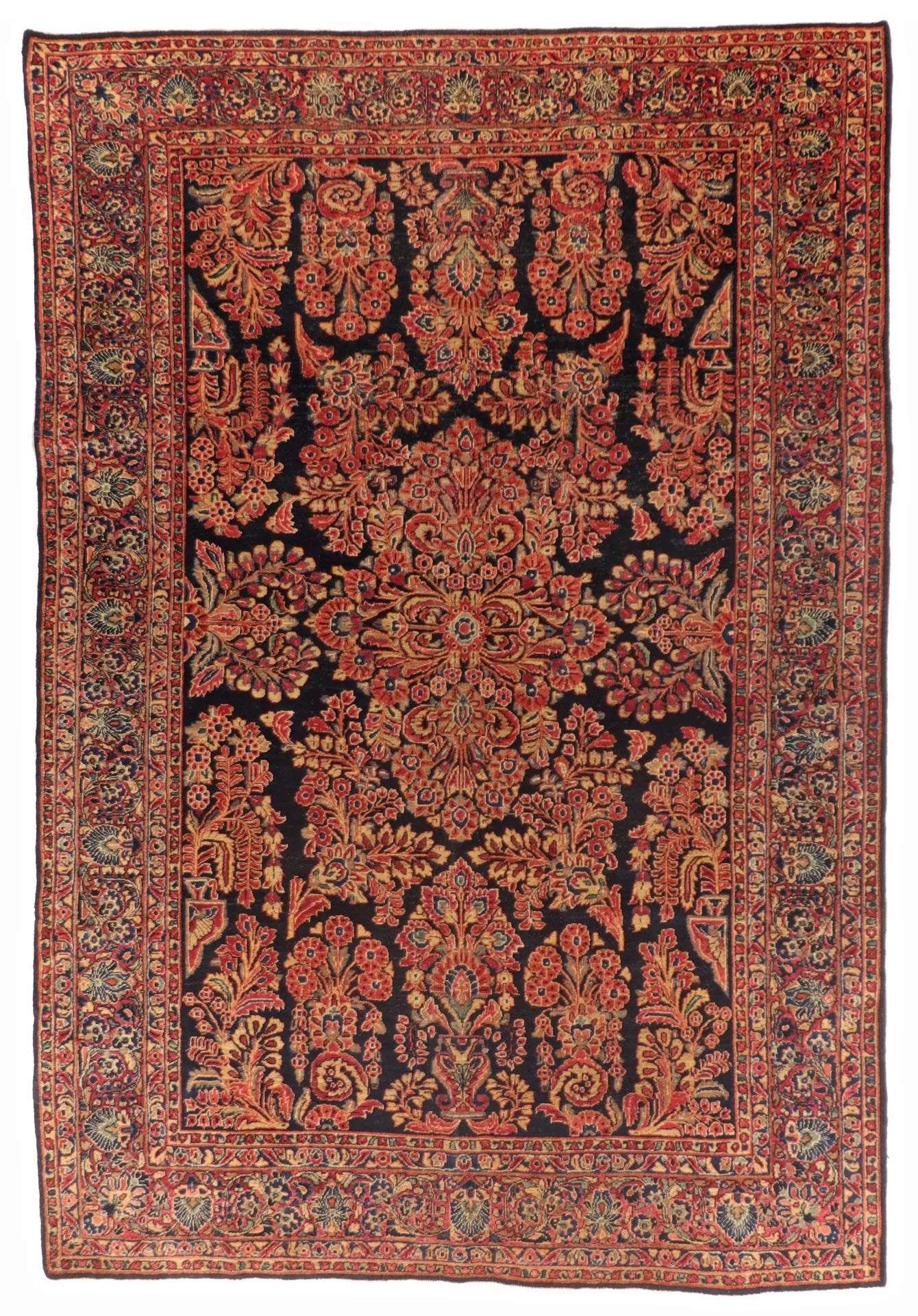 6 x 8.10 - Sarouk Wool Traditional Rectangle - Finest Hand-Knotted Quality Wool — 65474