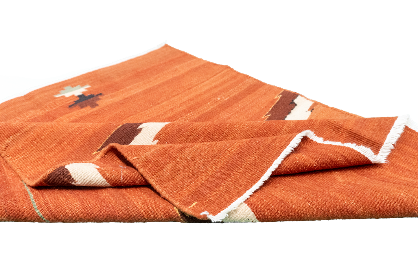 W 3.4 L 3.10 Zaptic 100% Wool Hand-Woven Geometric Design - 65477