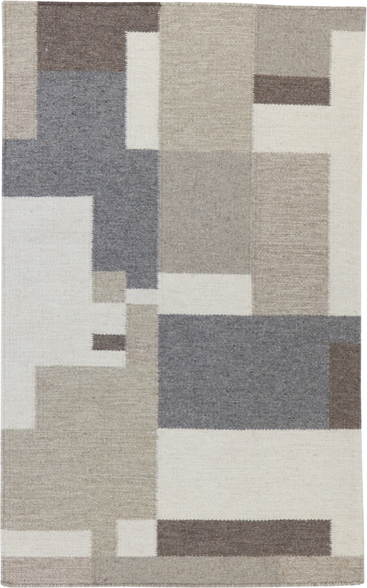 W 3 L 5 Kilim 100% Wool Hand-Woven All-Over Design - 65485