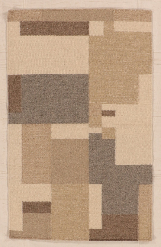 W 3 L 5 Kilim 100% Wool Hand-Woven All-Over Design - 65490