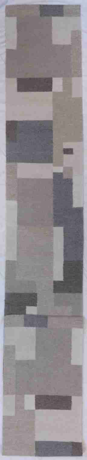 W 2.6 - L 20 - Kilim Fine/Wool All Over Rectangle - Finest Hand-Made Quality Wool - 65492