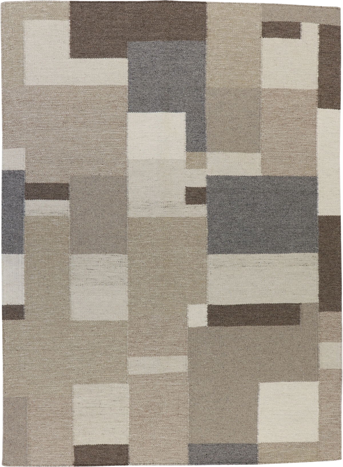 W 5 L 7 Kilim 100% Wool Hand-Woven All-Over Design - 65499