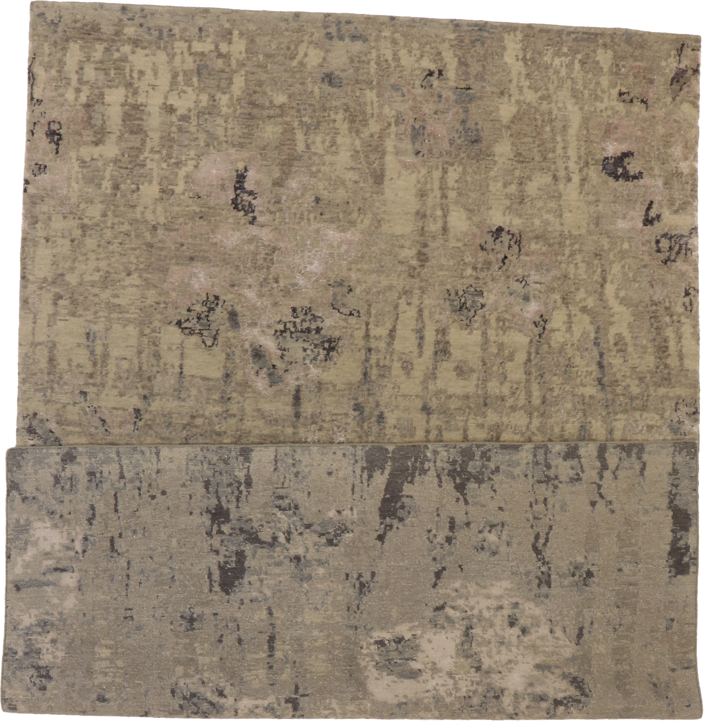 W 6 L 9 Modern Wool And Silk Blend Hand-Woven Contemporary Design - 65502