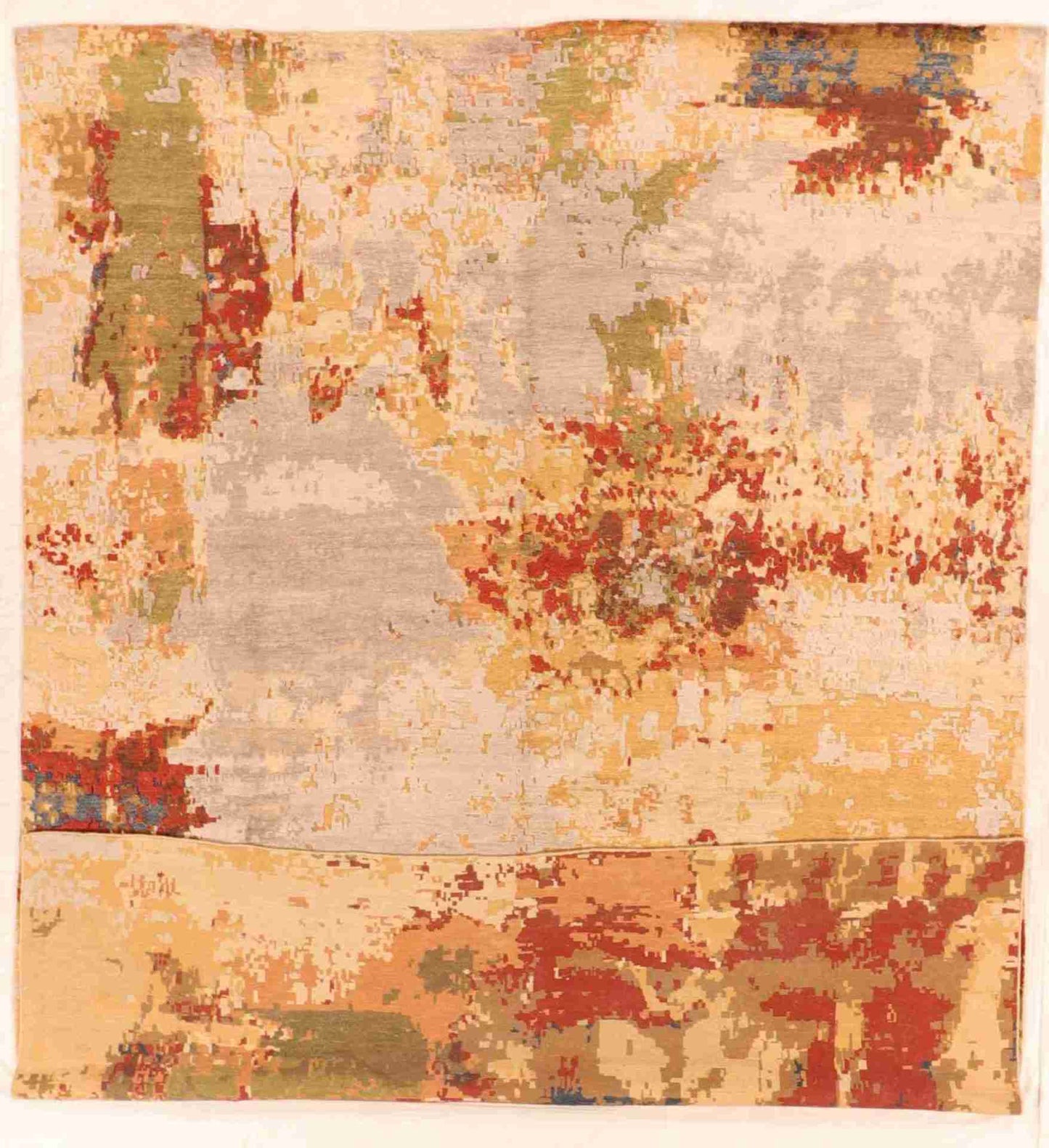 W 9 L 12 Modern 100% Silk Hand-Woven All-Over Design - 65506