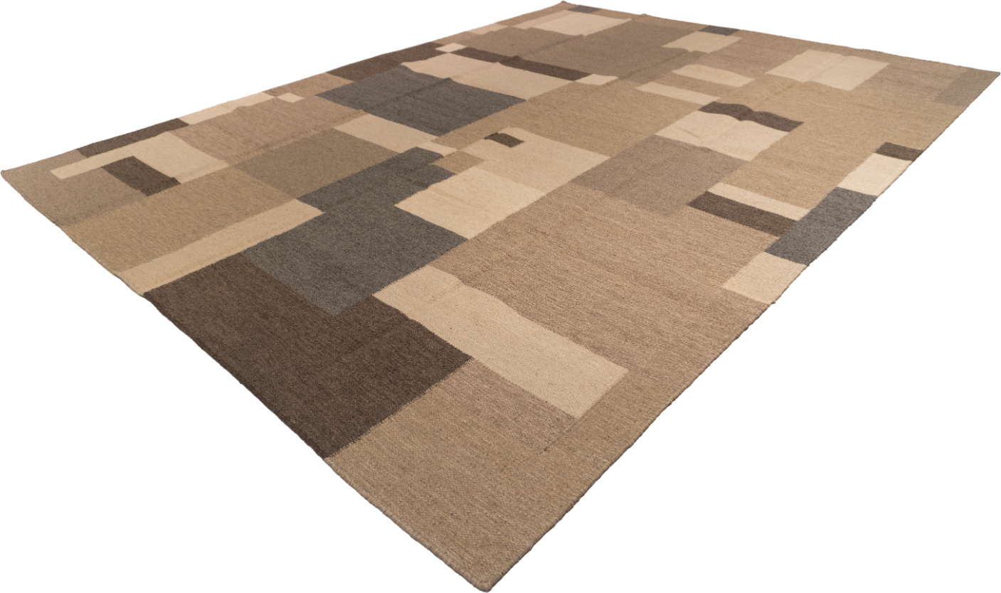 W 9 L 12 Kilim 100% Wool Hand-Woven All-Over Design - 65510