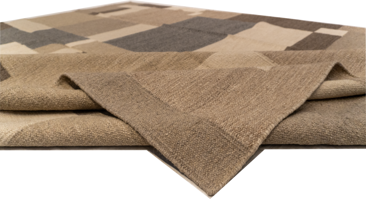 W 9 L 12 Kilim 100% Wool Hand-Woven All-Over Design - 65510
