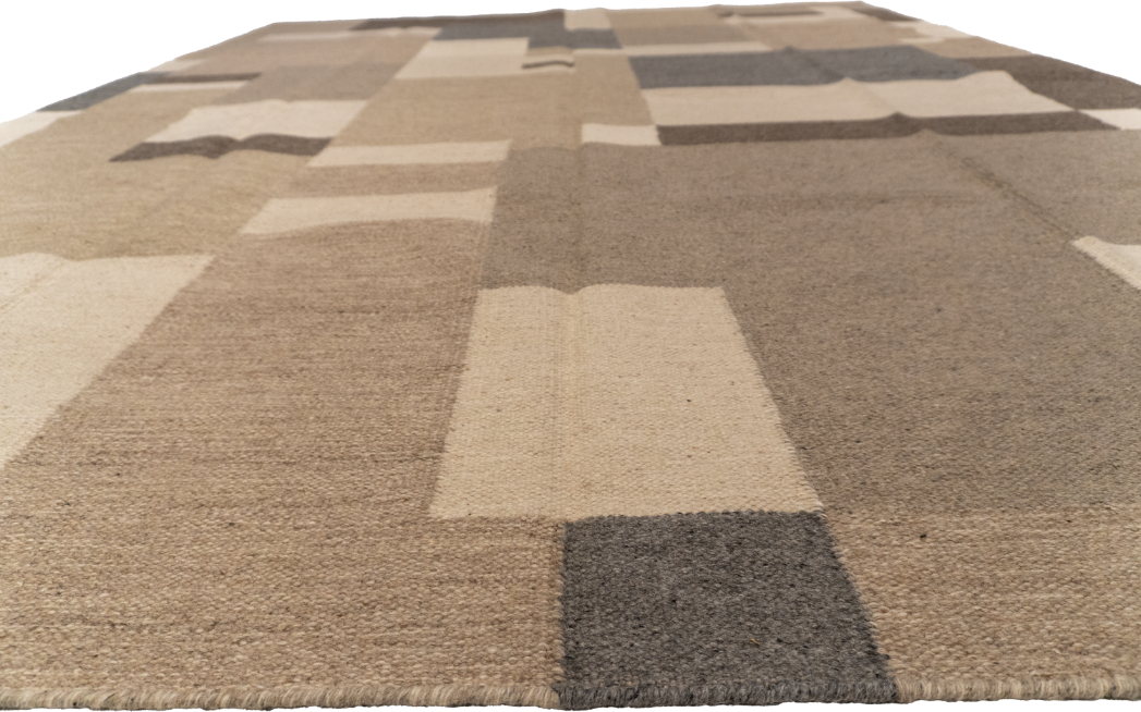 W 9 L 12 Kilim 100% Wool Hand-Woven All-Over Design - 65510