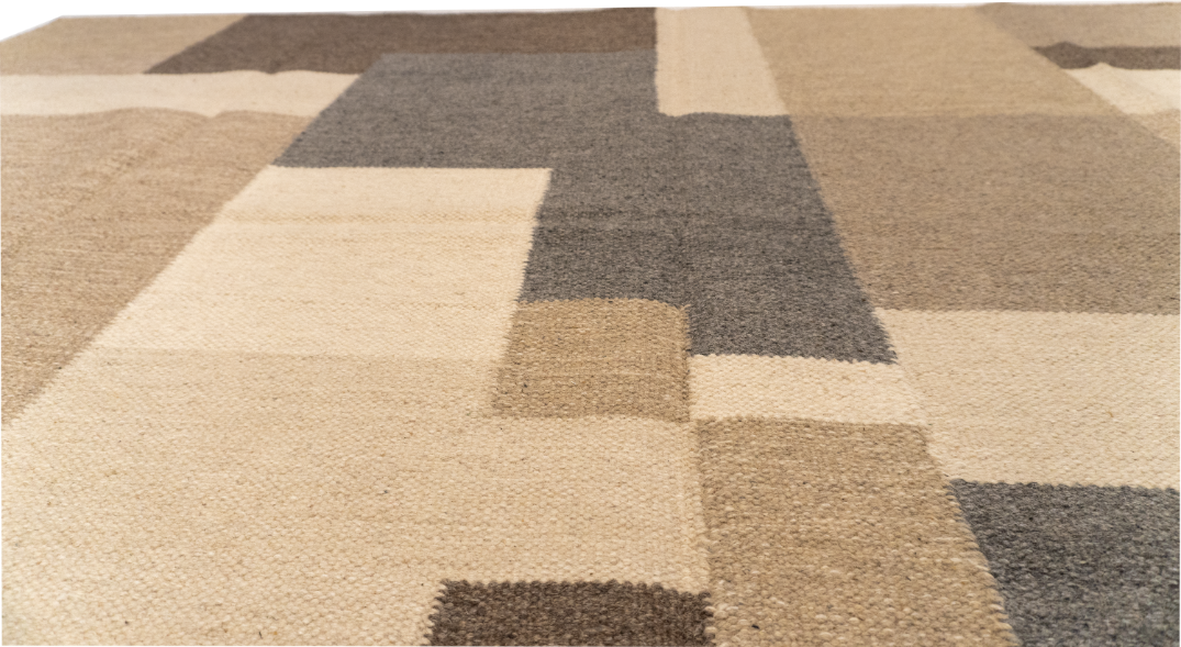 W 9 L 12 Kilim 100% Wool Hand-Woven All-Over Design - 65510