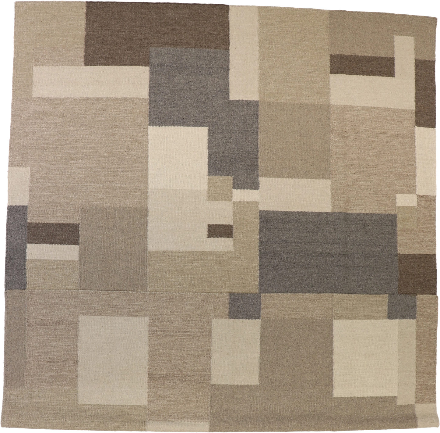 W 9 L 12 Kilim 100% Wool Hand-Woven All-Over Design - 65510