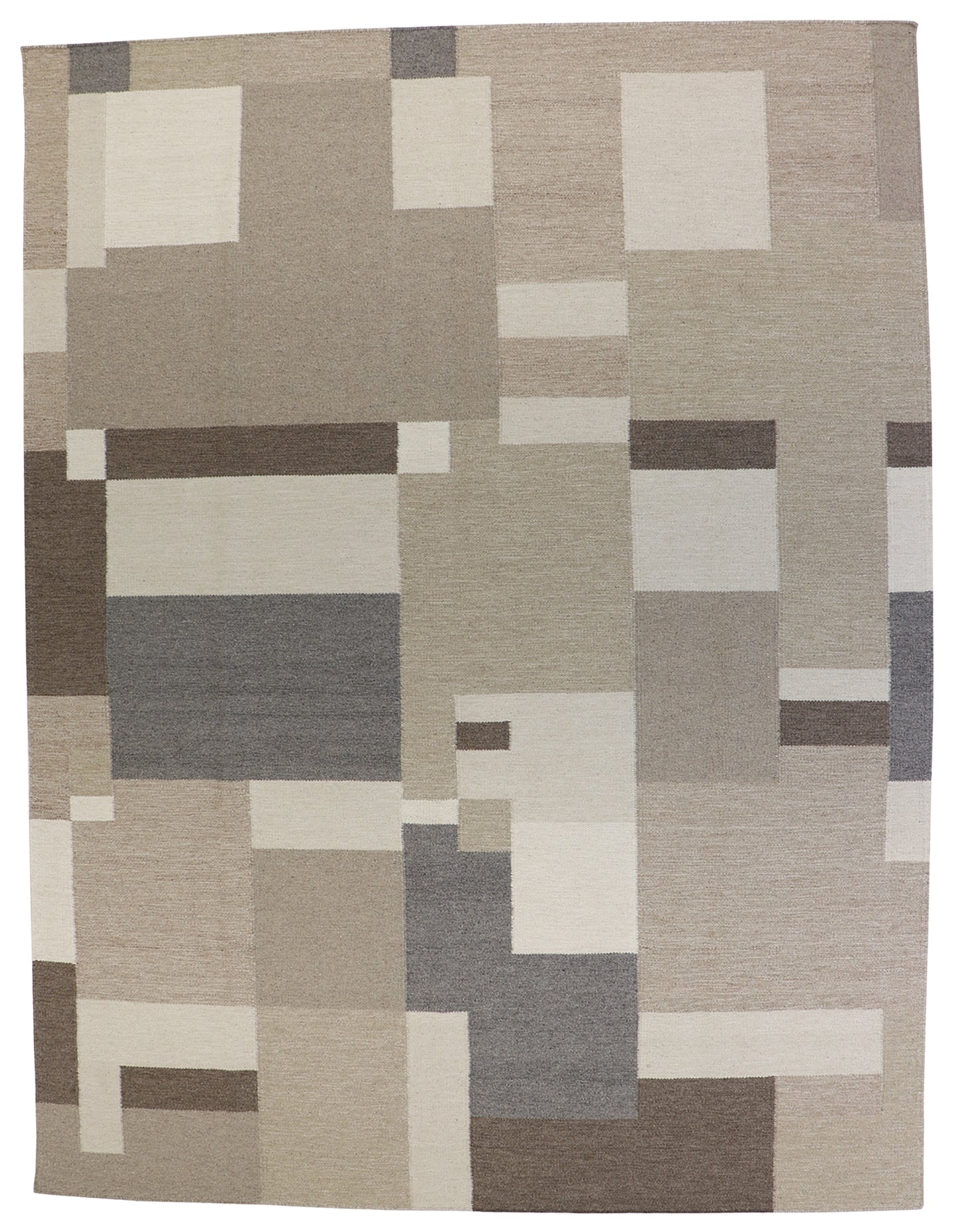 W 9 L 12 Kilim 100% Wool Hand-Woven All-Over Design - 65511