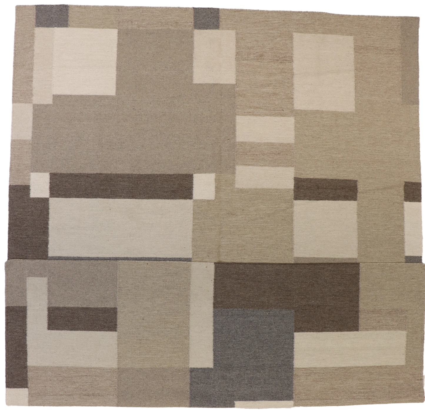 W 9 L 12 Kilim 100% Wool Hand-Woven All-Over Design - 65511