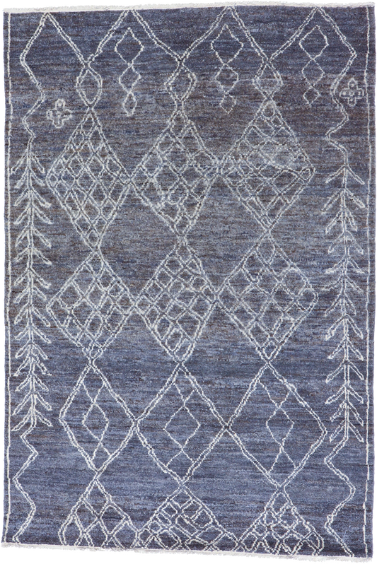 W 5 L 7.3 Moroccan 100% Wool Hand-Woven All-Over Design - 65529