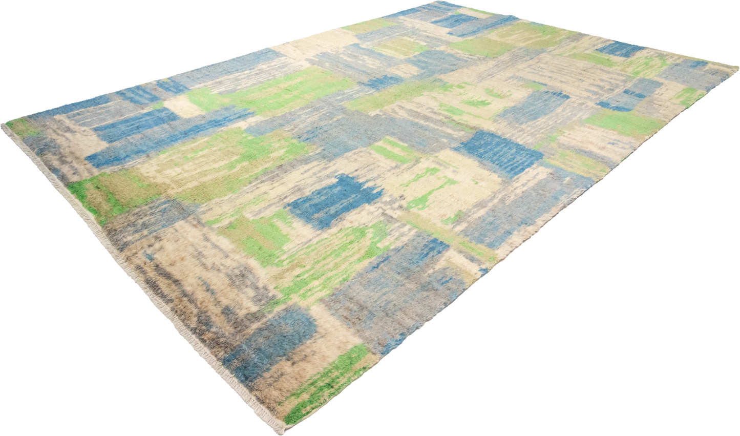 W 9 L 12 Moroccan 100% Wool Hand-Woven All-Over Design - 65536