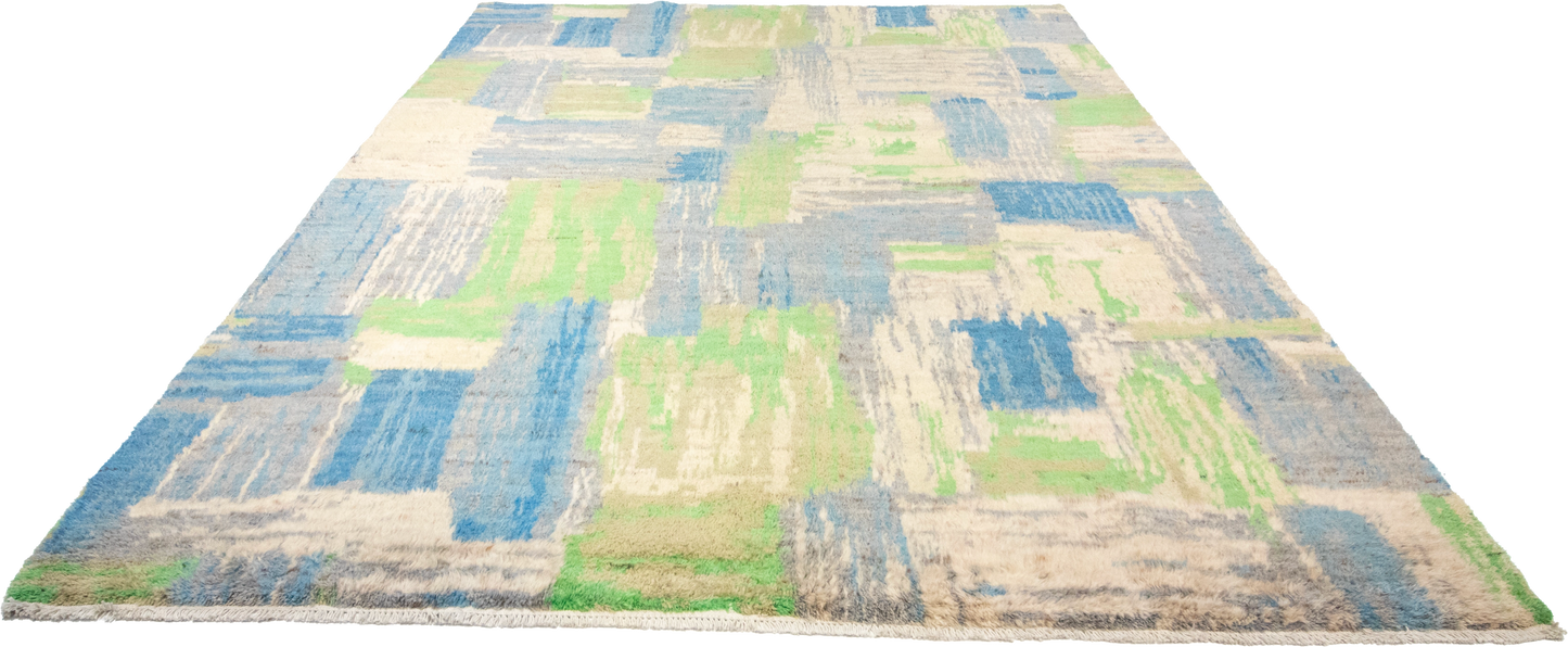 W 9 L 12 Moroccan 100% Wool Hand-Woven All-Over Design - 65536
