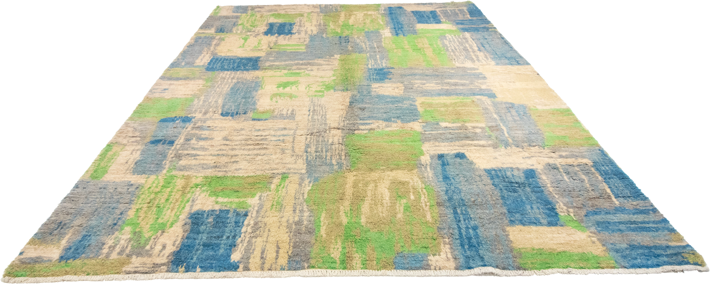 W 9 L 12 Moroccan 100% Wool Hand-Woven All-Over Design - 65536