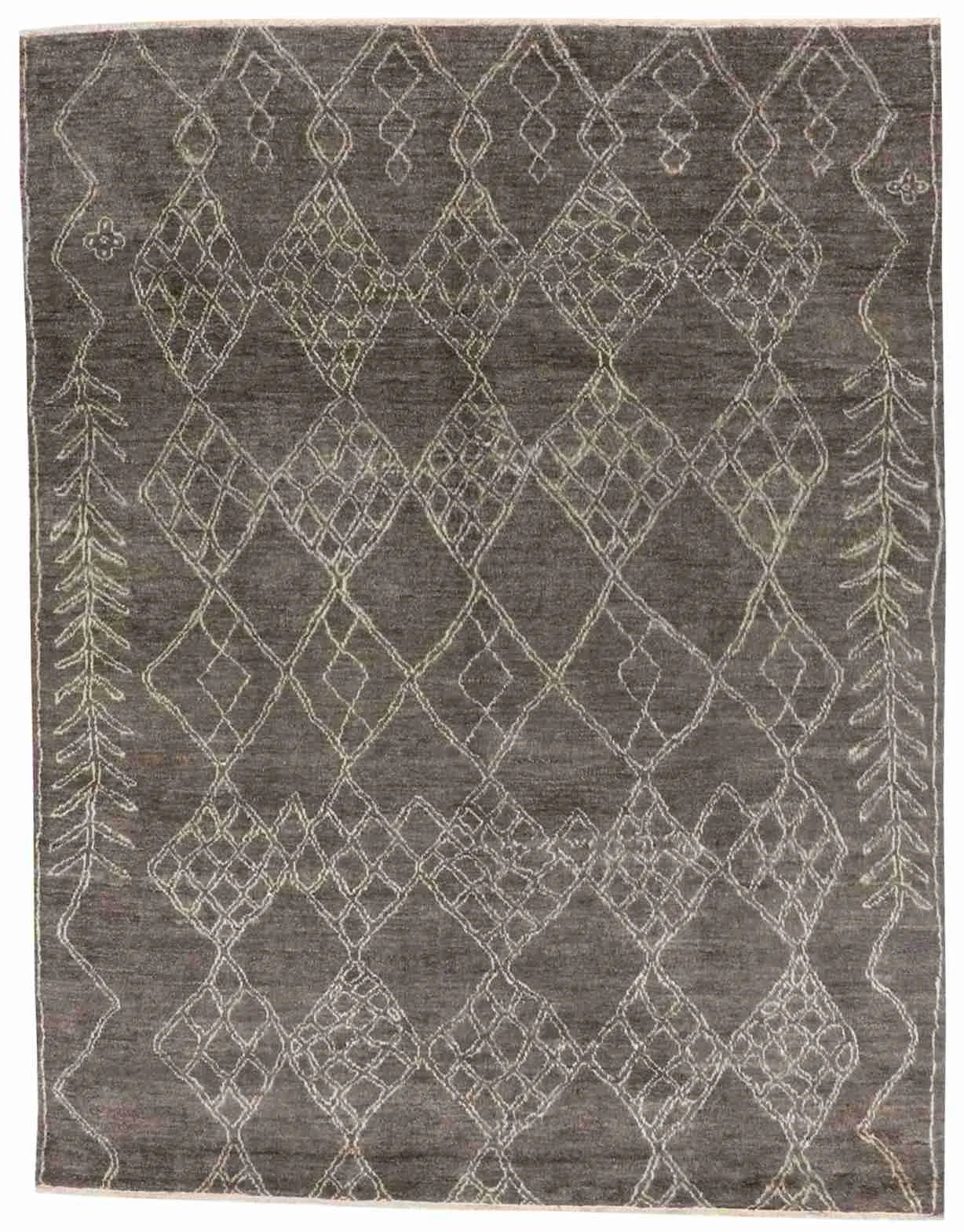 8 x 10.3 - Moroccan Wool Contemporary Rectangle - Finest Hand-Knotted Quality Wool — 65537