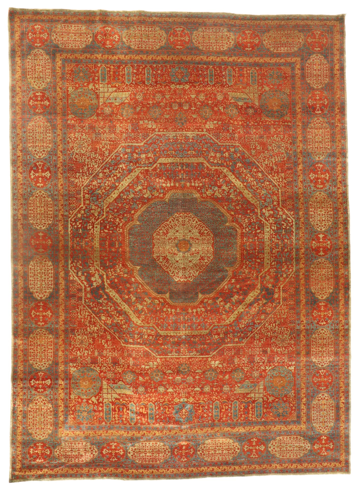 10 x 13.8 - Serapie Wool All Over Rectangle - Finest Hand-Knotted Quality Wool — 65544