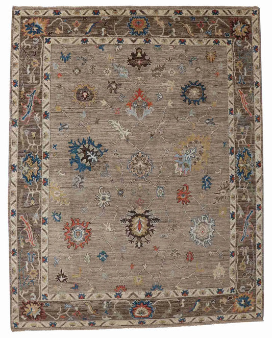 8 x 10 - Oushak Wool Transitional Rectangle - Finest Hand-Knotted Quality Wool — 65559