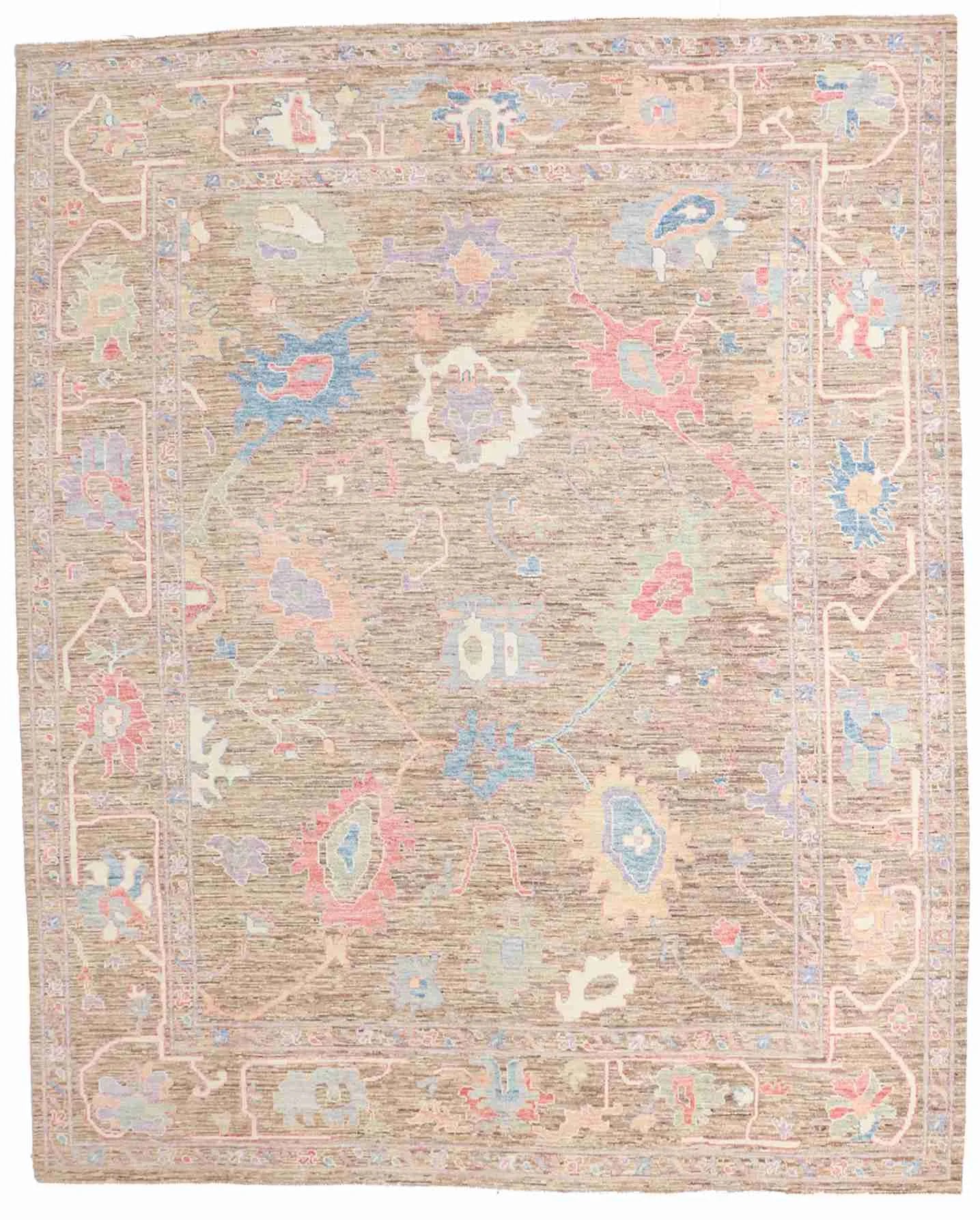 8.1 x 10 - Oushak Wool Transitional Rectangle - Finest Hand-Knotted Quality Wool — 65562