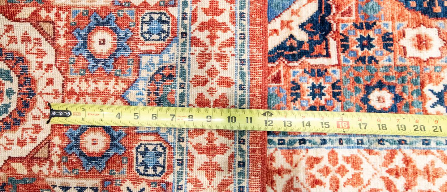 W 2.7 L 20.7 Heriz Runner 100% Wool Hand-Woven All-Over Design - 65571