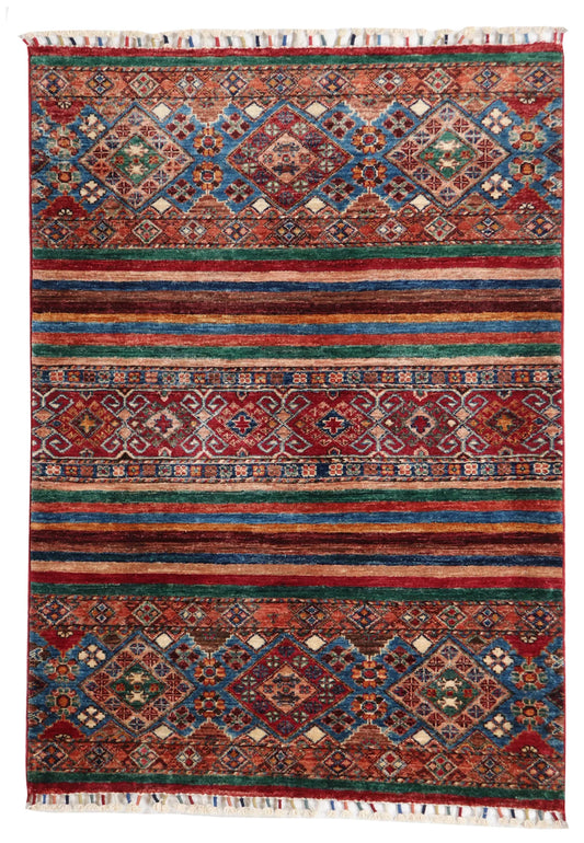 3.6 x 4.10 - Baluch Fine/Wool All Over Rectangle - Finest Hand-Knotted Quality Wool — 65576