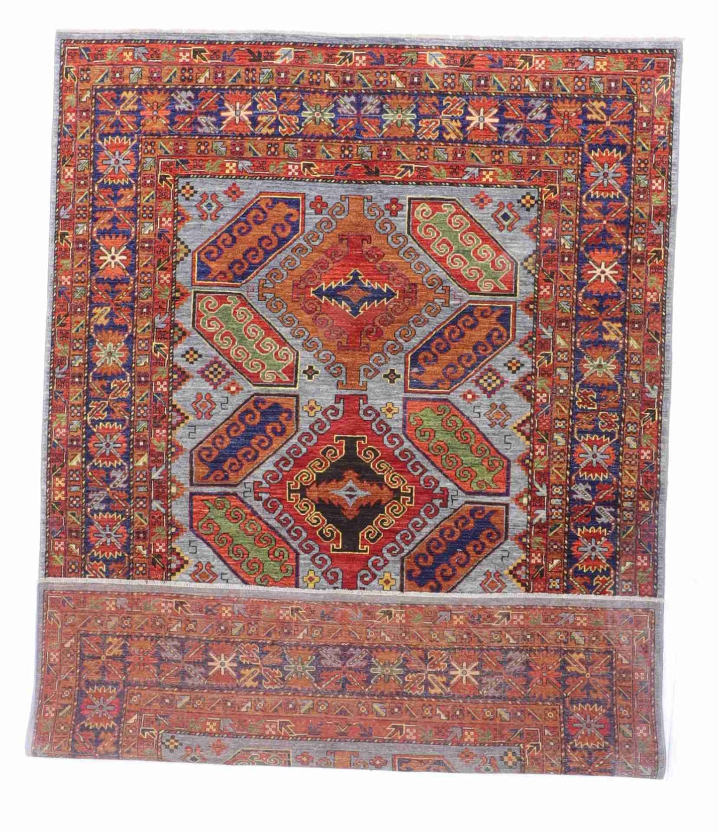 W 6.6 - L 9.5 - Bijar Fine/Wool All Over Rectangle - Finest Hand-Knotted Quality Wool - 65594