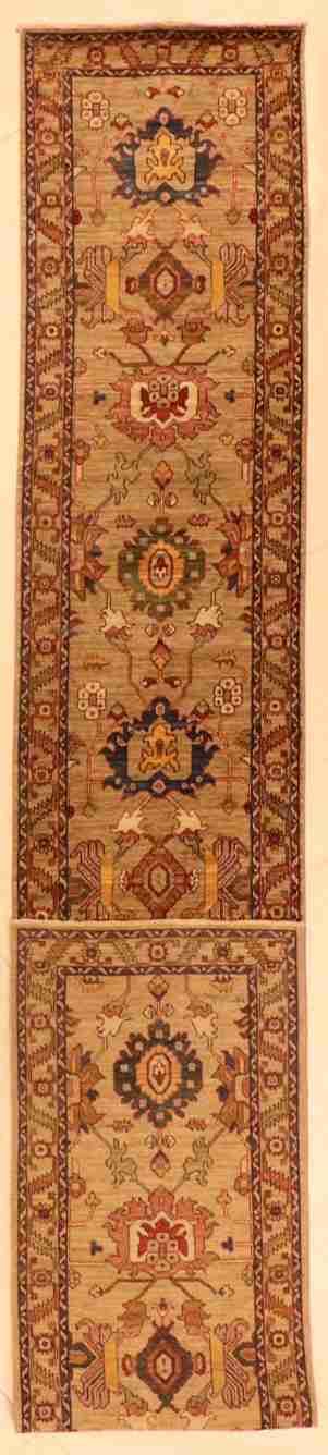 W 2.9 - L 17.9 - Ziegler Fine/Wool All Over Rectangle - Finest Hand-Knotted Quality Wool - 65615